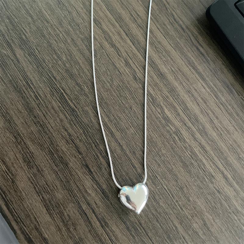 Colier cu pandantiv cu lanț de oase de șarpe de culoare argintie pentru femei, personalitate coreeană, temperament simplu, claviculă, colier choker