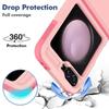 Coque pour Samsung Galaxy Z Flip 6 - Protection Hybride PC+Silicone Anti-Rayures Antichoc Rose