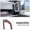 2pcs/set Dashboard Air Conditioning Vent Cover Trim for Ford F150 2015 2016 2017 2018 2019 2020 Interior Accessories (Carbon Fiber)