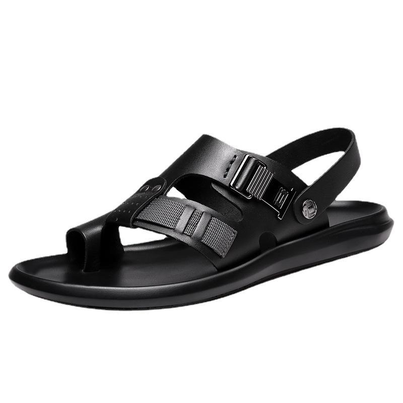 2022 Men's Casual Leather Sandals: Beach & Outdoor Dual-Use
