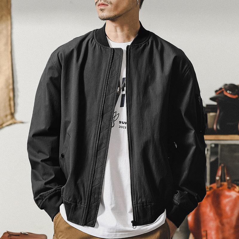 

Jay Leno American Tooling Vintage Classic Detroit Jacket Men s Short Stand-Up Collar Pilot Jacket Men s 4XL чёрный