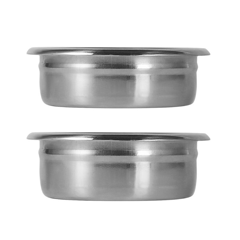 304Stainless Steel Double Layer Coffee Filter Basket 58mm Espresso Powder Bowl Coffee Grinding Accessory for Coffee
