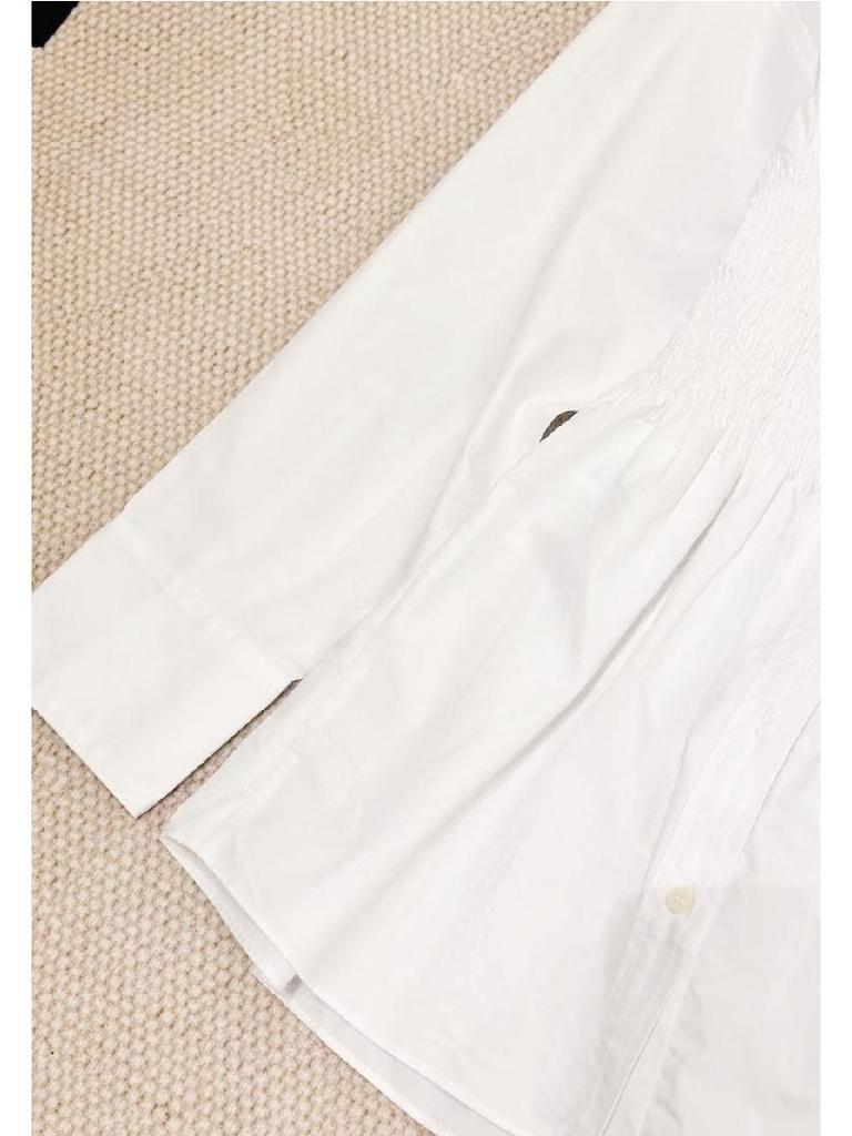 2024 Women's Summer Long Sleeve Shirt Dress with Turn-Down Collar and Waist Tie