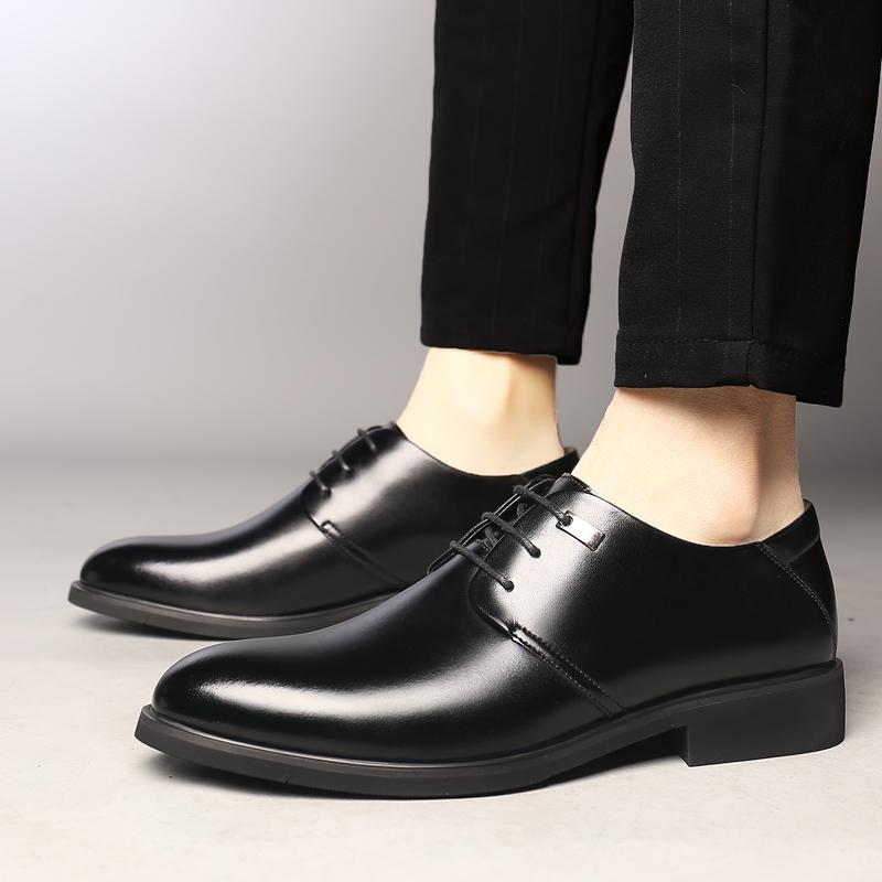 Summer Hollow Height Increasing Shoes Men Elevator Shoes 6CM Invisible Insole for Daily Wedding Office Leather Shoes Man Taller