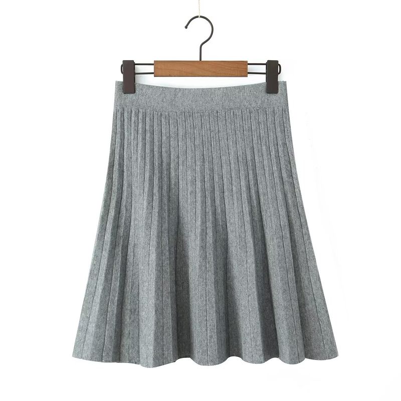 Jnleaog New Fall Women's Clothing Fashion French Style Design Fashion All-Match Casual Style Fall and Winter Knitted Overskirt