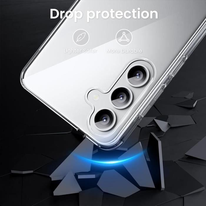 Coque pour Samsung Galaxy S25 avec 2 Verres Trempés - Coque Protection Renforcée Silicone Transparent