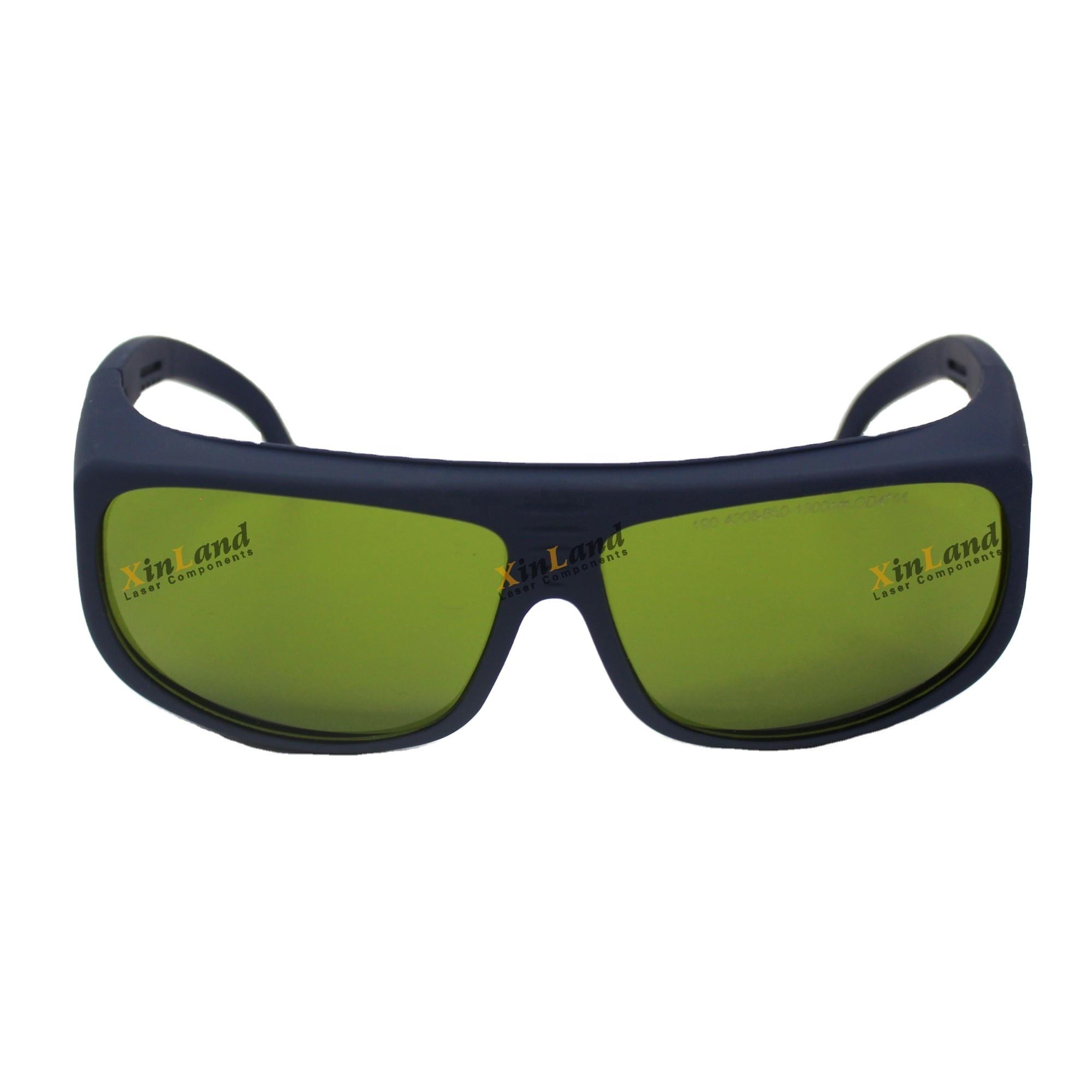 Professional Anti-Fog PC Laser Safety Protection Glasses with 190-420nm & 850-1300nm OD4+ Protection (Green,safety glasses) зелёный