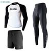 Mens UV Protection Rash Guard Set Long Sleeve Top Pants Surfing Diving Snorkeling Water Sports