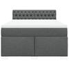 Vidaxl Continental Bed With Mattress, Dark Grey Fabric 140X190 Cm