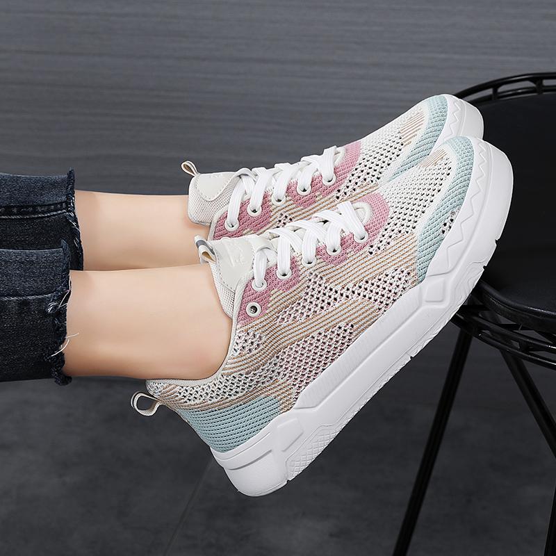 Fashion Fashion Board Shoes for Women Platform Hiking Breathable Sports Anti Slip Mesh Vulcanized Lightweight Casual Walking Shoes