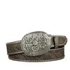 Retro Owalny Rzeźbiony Duży Klamra Skórzany Pasek PU - Unisex Casual Pasek