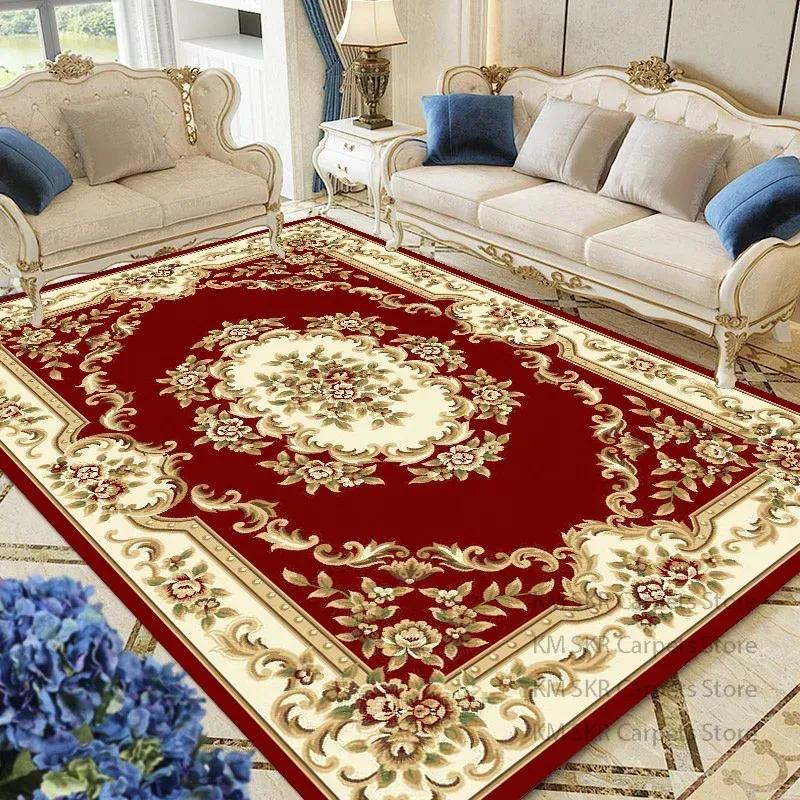 

European Style Large Rugs for Living Room Home Decoration Luxury Bedroom Carpet Washable Sofa Table Mat High-end Cloakroom Rug 60x90cm