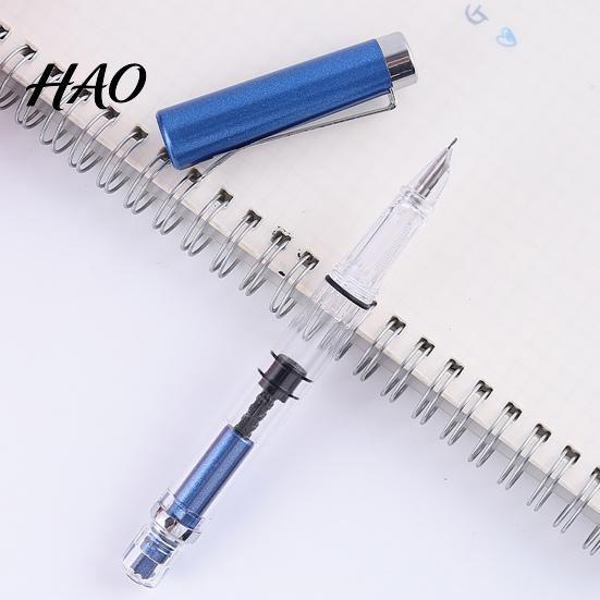 Ergonomic Titanium Pen Fountain High Ink Capacity Vacuum Filling Stainless Smooth Writing Steel Fine Nib for Daily
