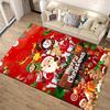 1pc Christmas Themed Rug, Merry Chrismas Print, Bedside Carpet, Non Slip Laundry Room Mat, Machine Washable Water Absorbing Entrance Door Ma