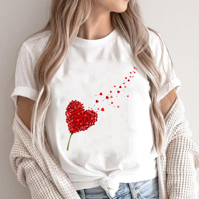 (Asian Size ) Graphic Tee Avocado Love Style Clothing Summer Sweet Trend  Print Female T Top Casual Short Sleeve Women Fashion T-shirt