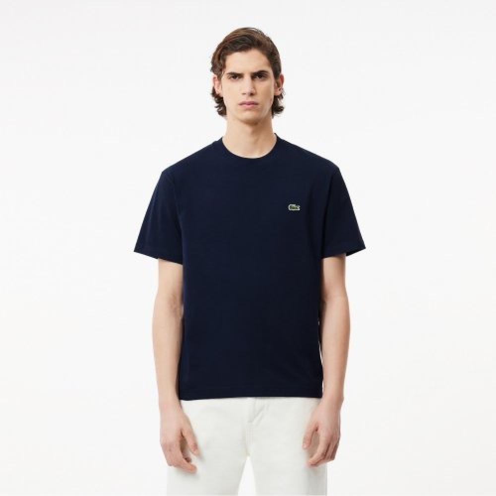 

LACOSTE Мужская футболка классического кроя с круглым вырезом [темно-синий]
