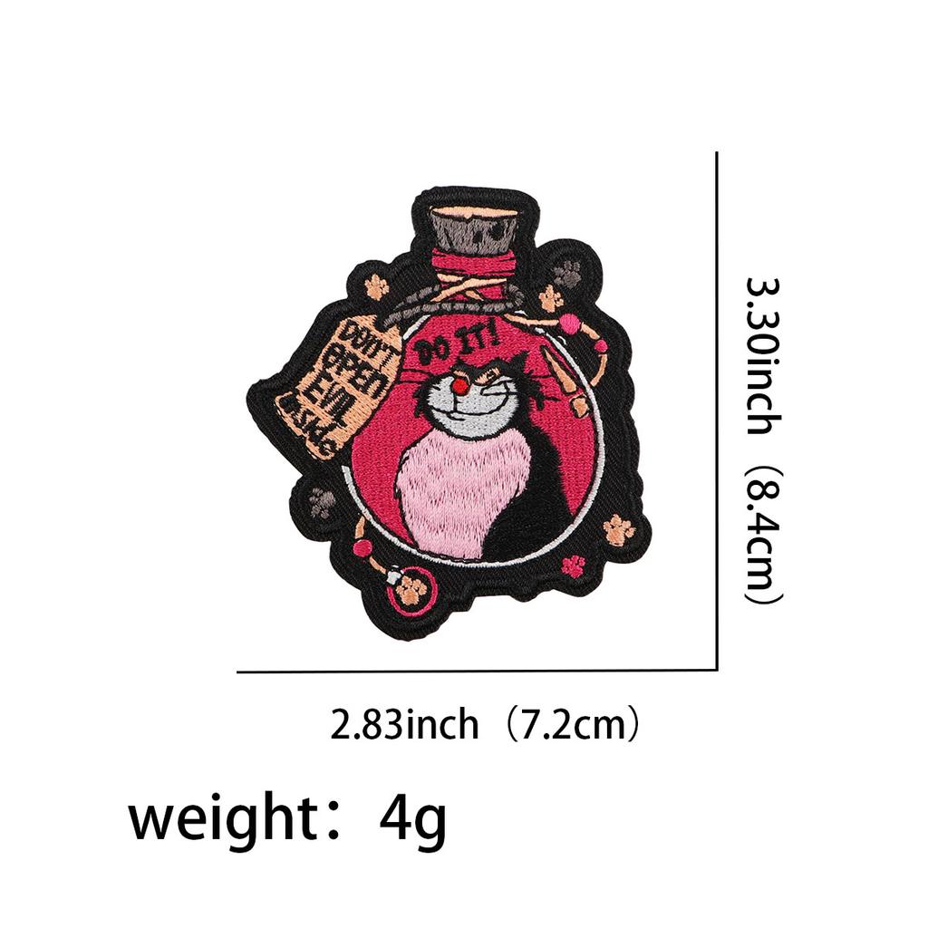 Cute Stitch Patches On Clothes Cartoon Black Cat Embroidered Patches Dogs Badges Iron On Patch DIY Clothing Accessories