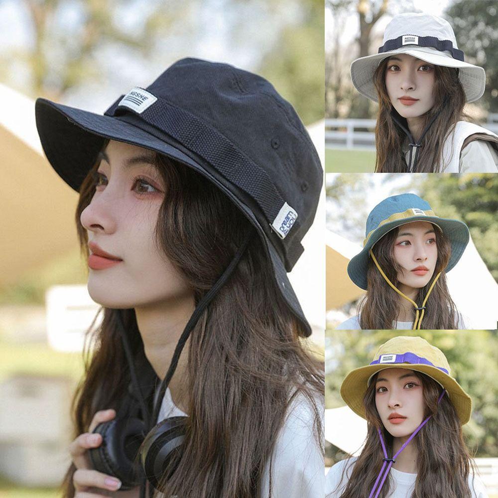 

Canvas Women Hat Folded Fisherman s Cap Fashion Bucket Hat Man Women чорний