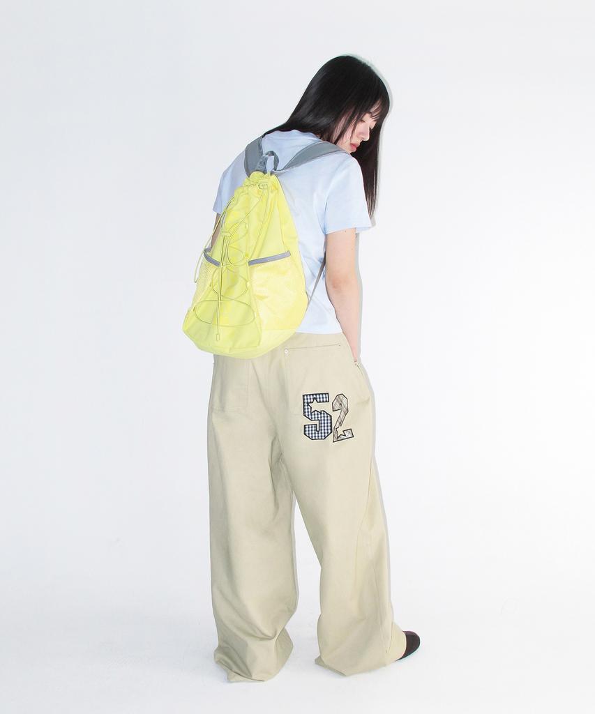 Ames-Worldwide String Casual Back Pack Yellow