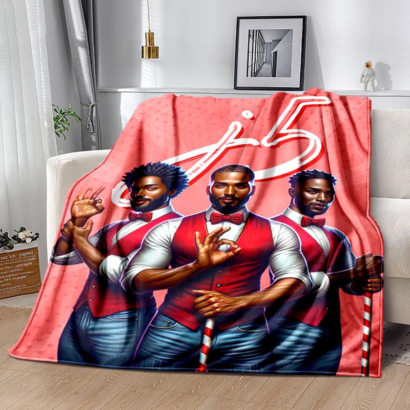 1pc Blanket Delta Sigma Theta logo Print Design, Lightweight Blanket for Sofa, Bed- Soft &Warm, Gift for All Seasons like Christmas, Halloween