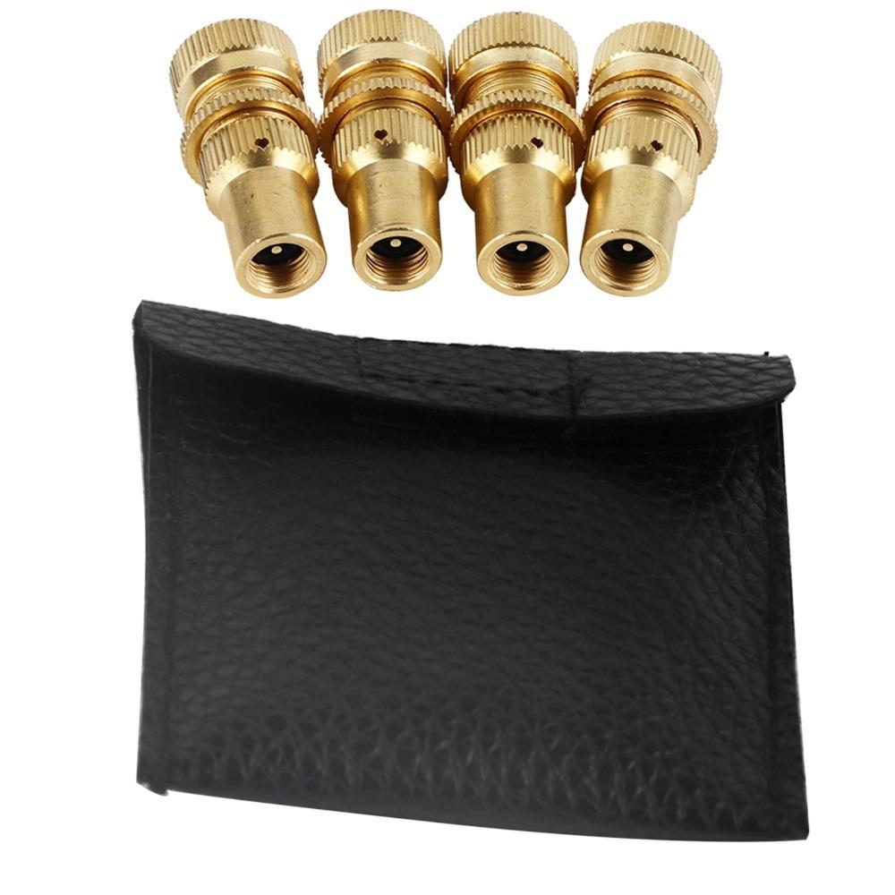 4PCS Rust & Corrosion Resistant Tire Deflators Bleeder Valve Set Tire Valve Core Leak Repair золотой