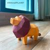ORIGAMIPLANET Lion Origami Paper Craft 3D Paper Sculpture for Home Creative Handmade Paper Unique DIY Animal Model Paper Craft Gift for Teens Adults