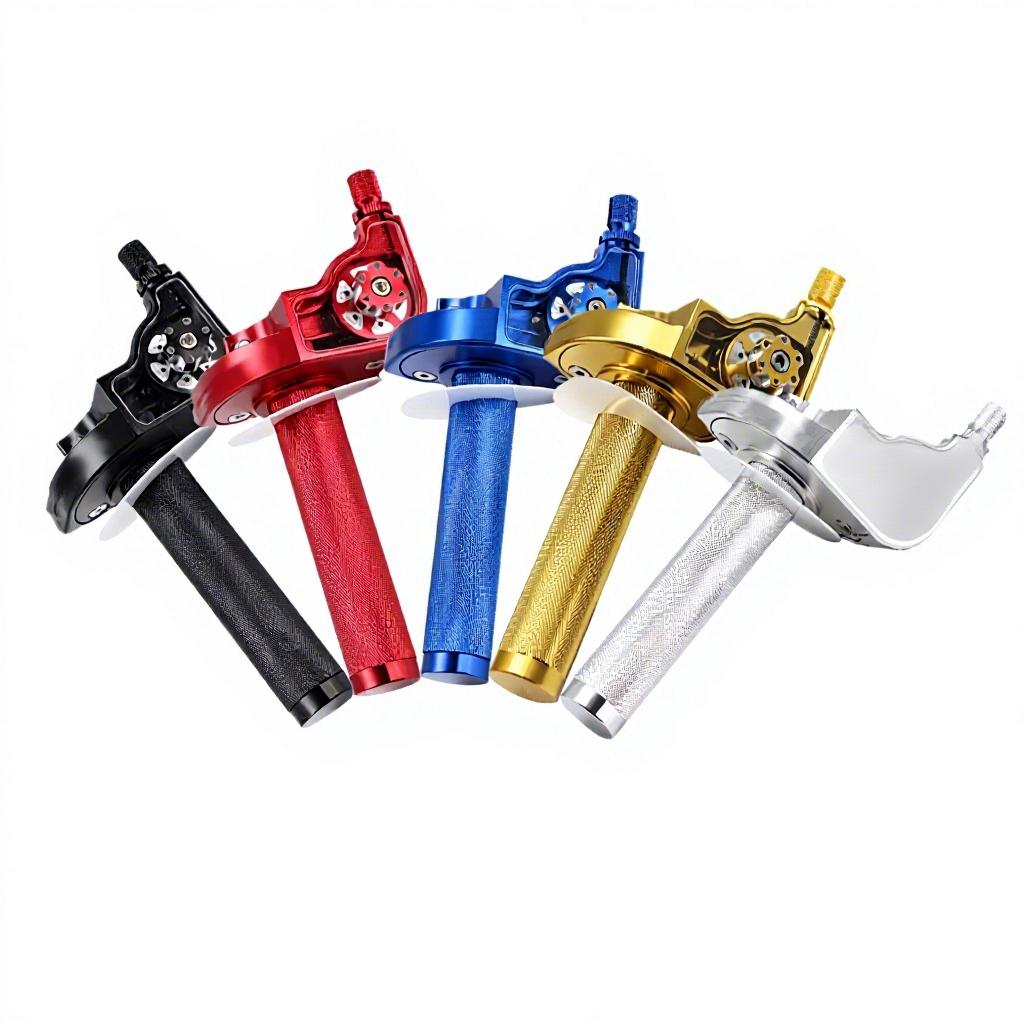 High-quality Motorcycle Aftermarket Part Acerbis 22mm CNC Accelerator Large Twist Throttle Visible Fluid Grip for Performance