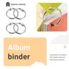 A84E-100Pcs Loose Leaf Binder Rings Key Rings Book Rings Binder Rings For Scrapbook/Album/Craft