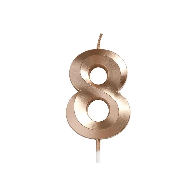 10pcs Birthday Number Candle Party Cake Decorating Birthday Wedding Anniversary Number Cake Dessert Decorating Supplies
