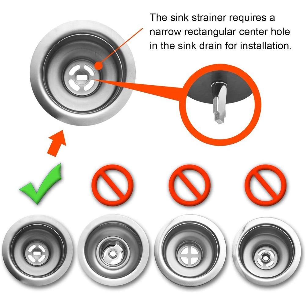 Kitchen Sink Strainer Stopper Combo Basket Replacement for Drain