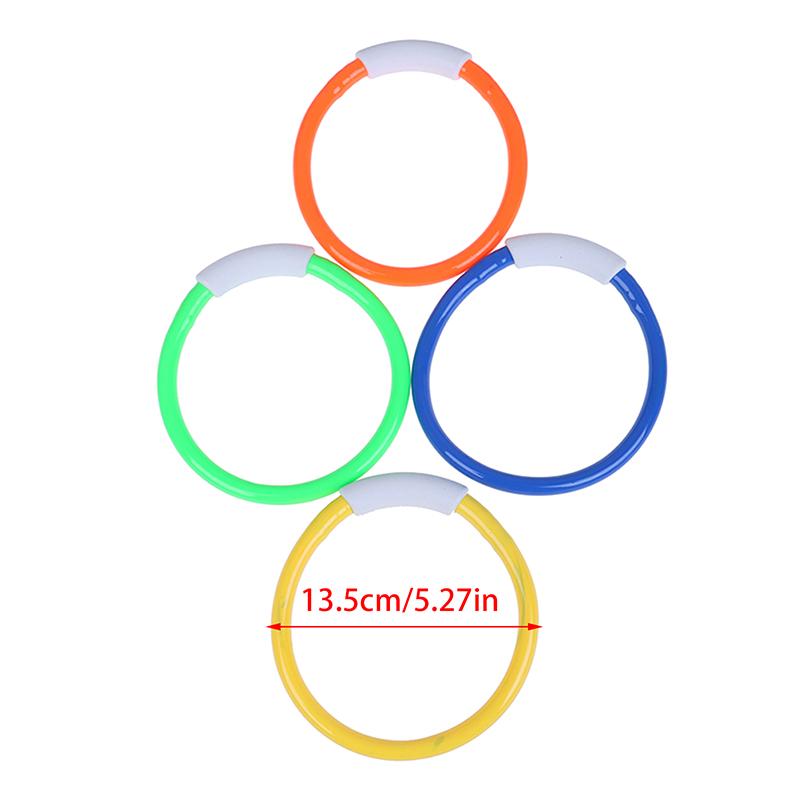 1/4 Pcs Diving Ring Set Swimming Pool Circle Diving Rings For Summer Underwater Game Water Party Tools water float aid float