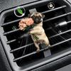 Puppy Car Air Freshener Acrylic Vent Clip Cute Dashboard Decor with Replaceable Scent Pads Lightweight Dog Lovers Gift Car Accessories