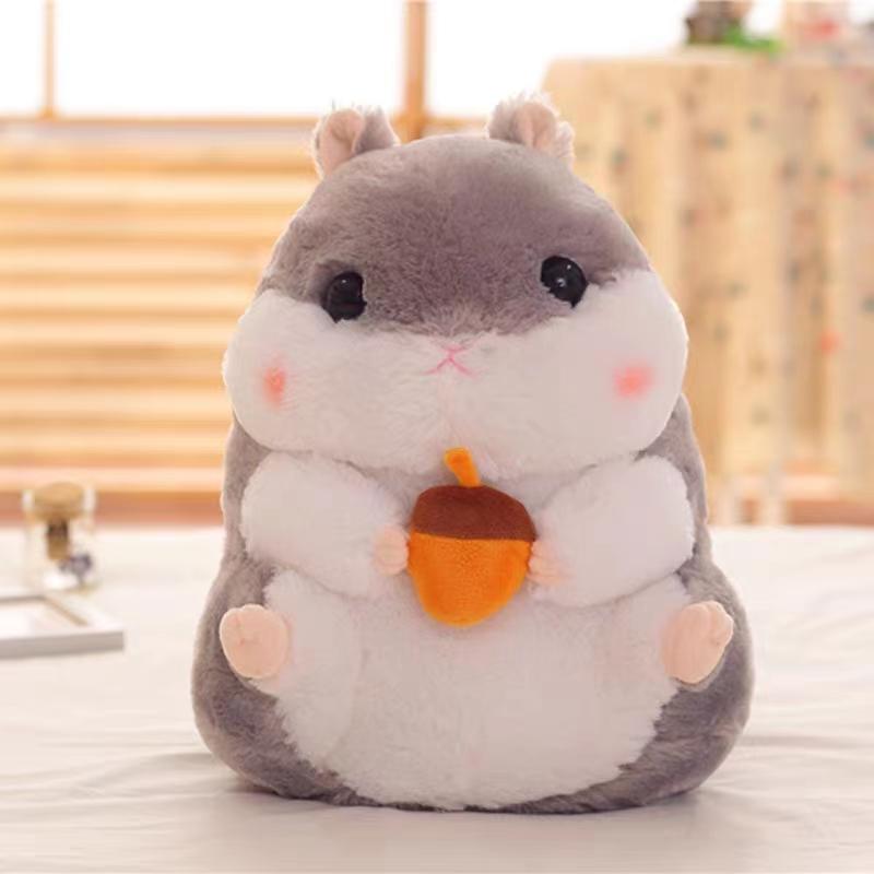 28cm/38cm Adorable Hamster Peluche Animal Poupées Peluche Jouets Simulation Hamster Grands Jouets pour Enfants Filles Cadeau de Vacances !