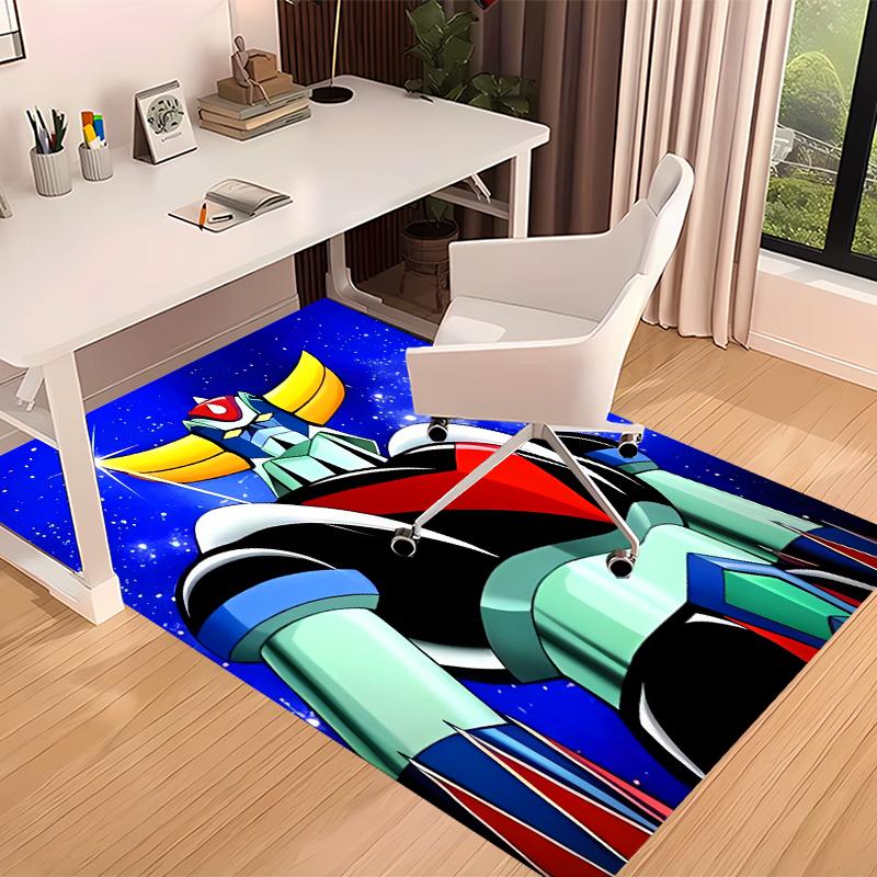 1pc UFO Robo Grendizer1 Print Area Rug - Soft, Washable Non-Slip Indoor Mat for Office Chairs, Living Room, Home Office Decorative Rug