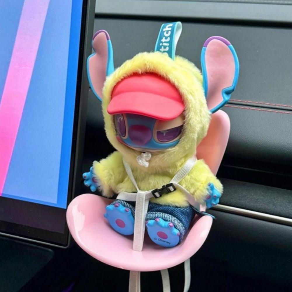 Car Seat for Dolls Air Vent Clip Safety Seat Decor with Scented Tablet Car Ornament for Labubu Display Auto Interior Toy Access
