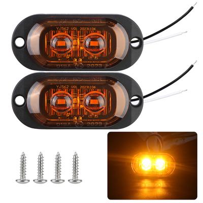 2pcs 2 LED Car Side Lamp Truck Signal Light 12V-24V Trailer Marker Lights Indicator Taillights Car-Styling