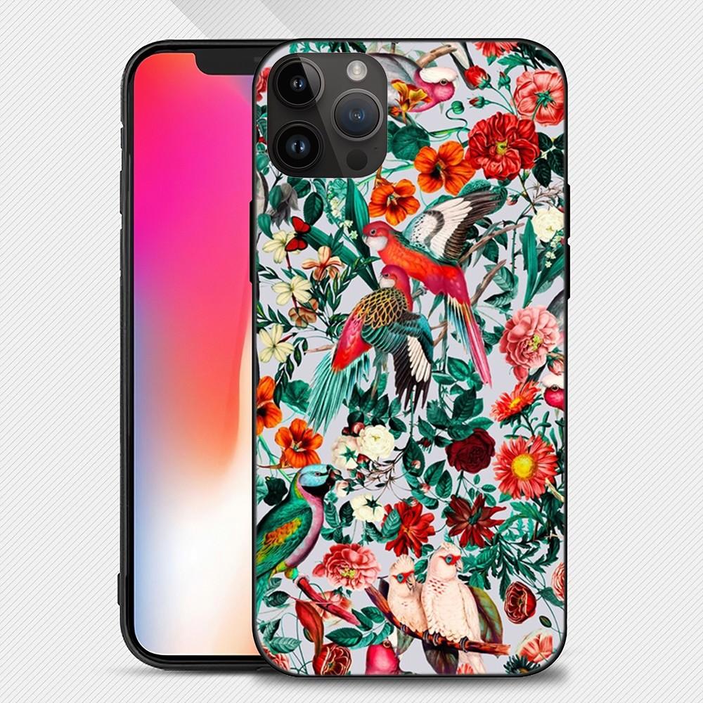 

Чехол для телефона Садовые птицы iphone15 14 13 12 11 Pro Max Mini X 7 8 Мягкий чехол iPhone15plus
