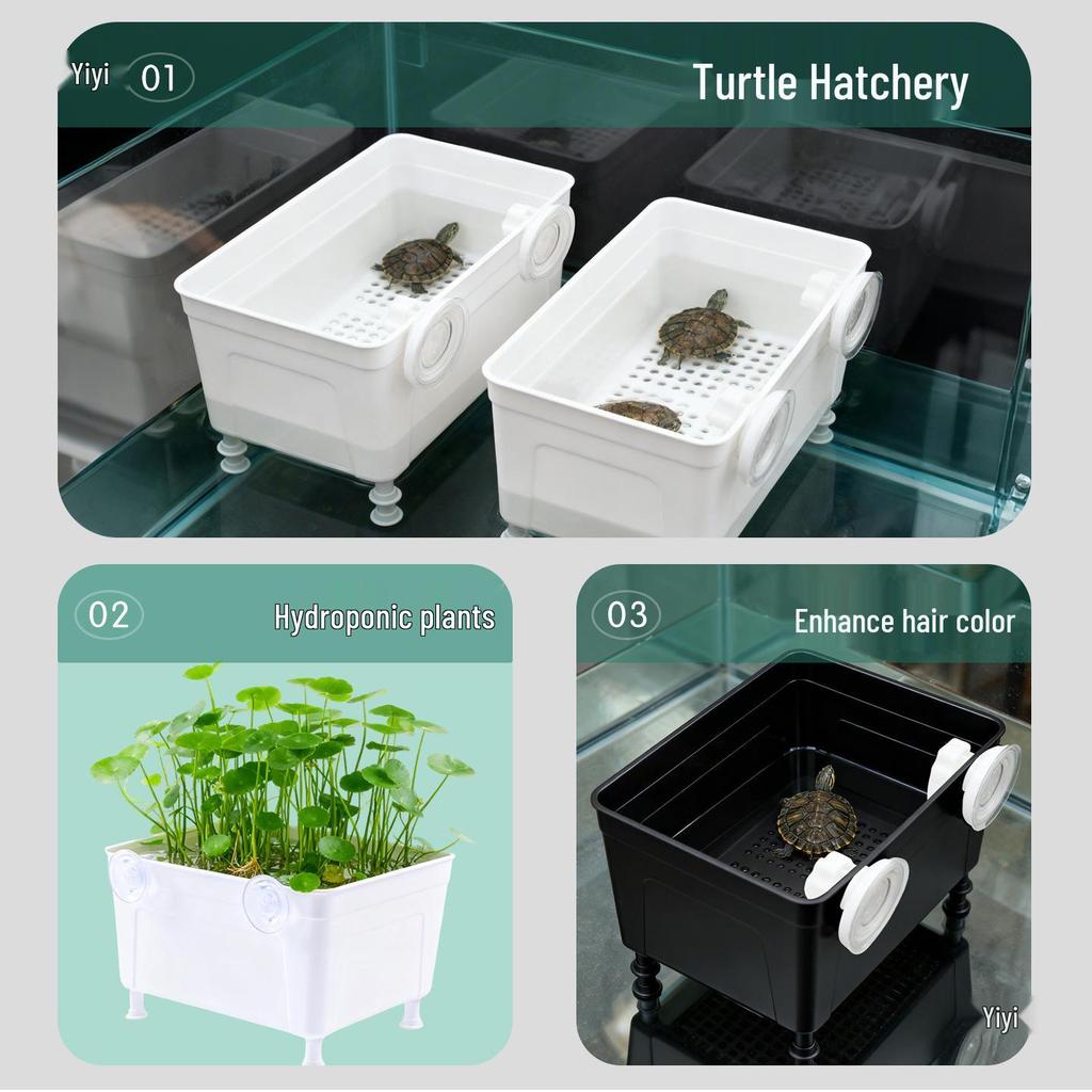 Large Aquatic Planting Basket with Suction Cup for Hydroponics and Aquarium Decoration