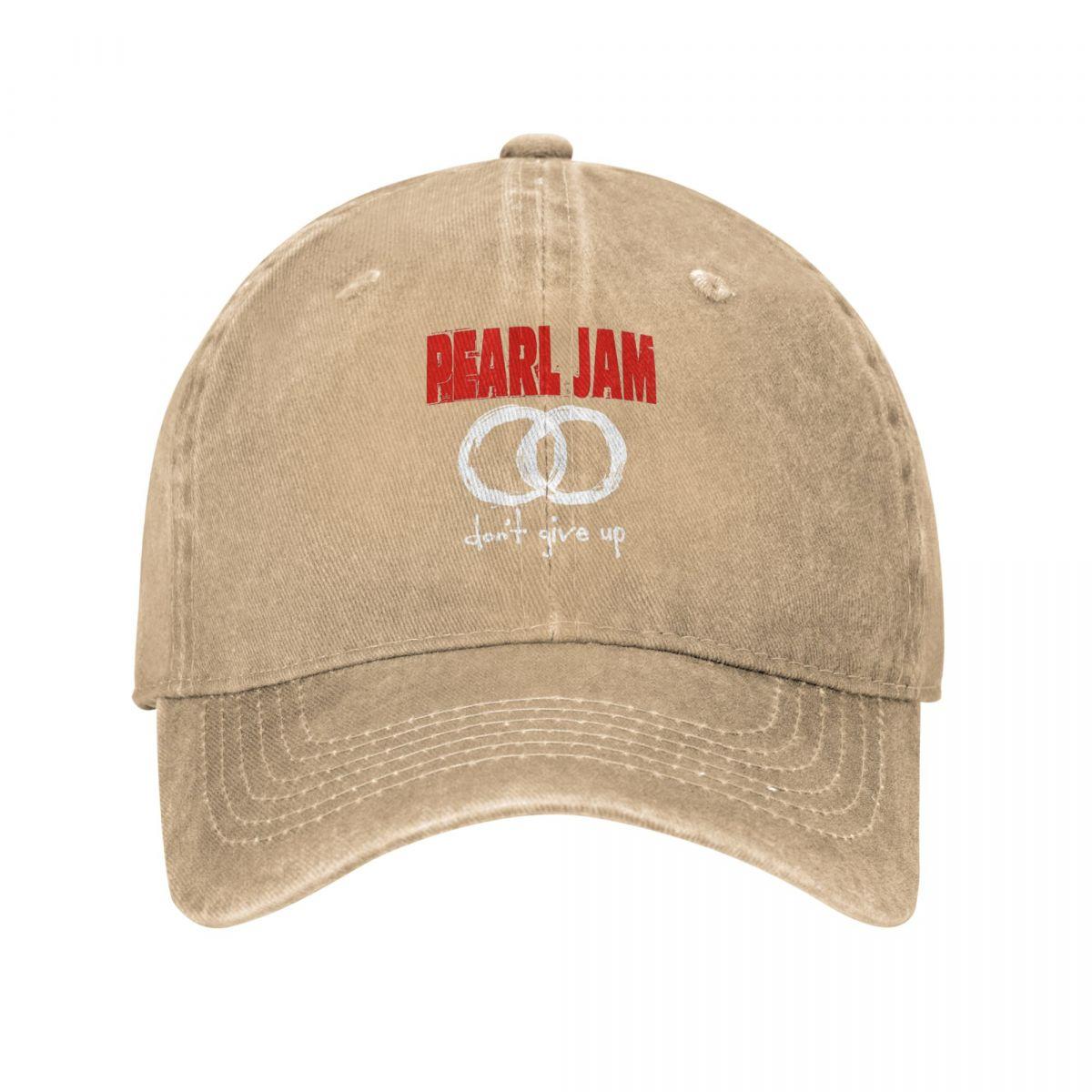 Бейсбольная кепка Pearls Jams в винтажном стиле с потертостями Snapback Hat в стиле унисекс для летних походных шляп Adjustable хаки