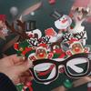 9pcs/set Santa Claus/Snowman/Christmas Tree Santa Claus Paper Glasses  Christmas