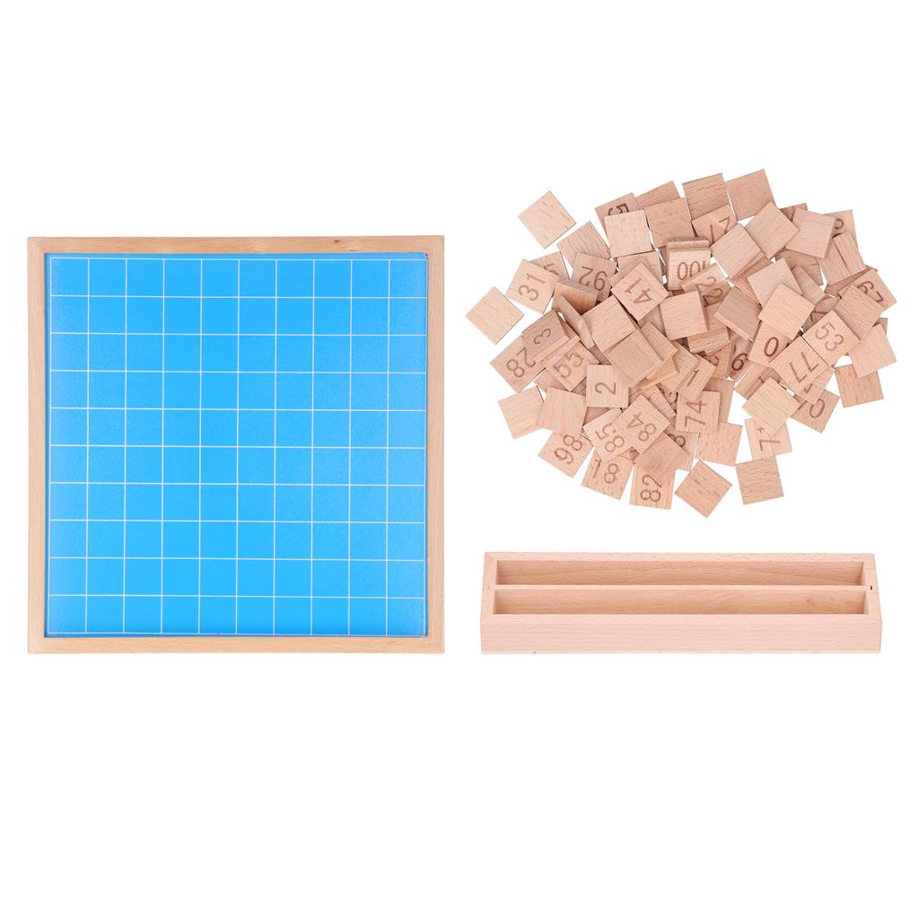 1?100 Consecutive Numbers Toy Wooden Educational Hundred Board Game for Kids