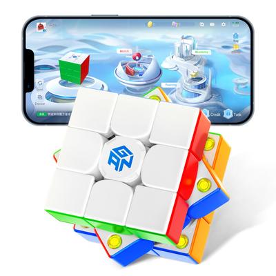 GAN 356 I Carry S Smart 3x3 Speed Cube with Intelligent Tracking and Replaceable CubeStation App Compatible with iOS and Android for Kids and