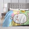 M-Molangs with Piupiu  Blanket Quality Warm Soft  Throw Blanket Autumn Travel Bedroom Pattern Bedspread