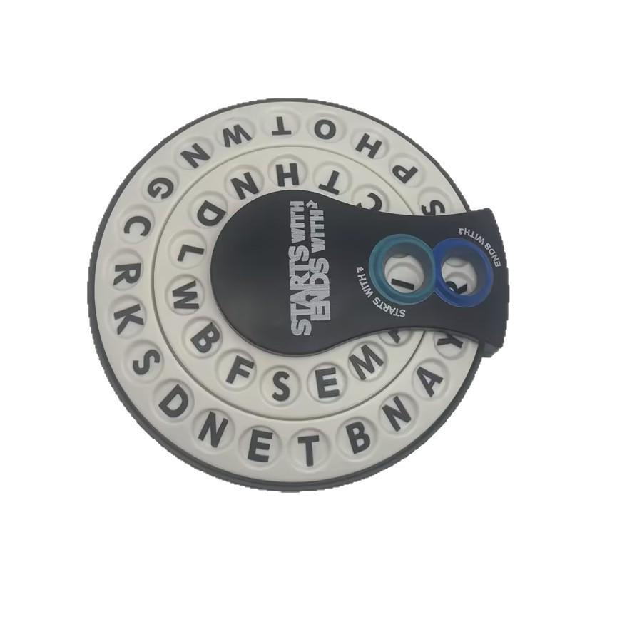 Spin & Shout Personalized Rotating Word Game - Portable Creative Desktop Fun
