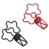 100pcs  Clips Black Red Cute Cartoon Flower Shape Metal Hollowed Long Tail Clips Office Paper 