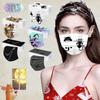 30PC Disposable Adult Face Masks with Cat Print Design Lightweight Breathable Protective Covering for Daily Use and Outdoor Activities
