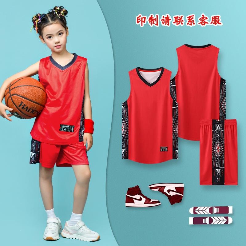 Children's Basketball Uniforms Sports Suits Boys and Girls Elementary School Students Game Jerseys Printing Team Uniforms Training Camp Clothes