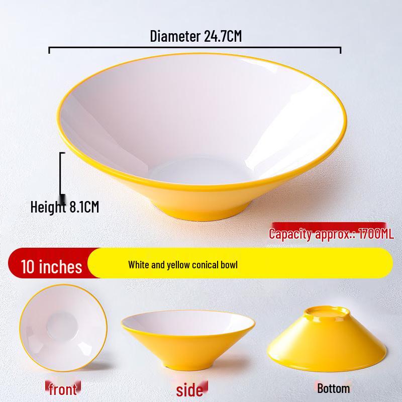 

Leyongtu Melamine Conical Noodle Bowl