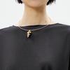 LESS 2025 Summer Round Neck Silk Sleeveless T-Shirt