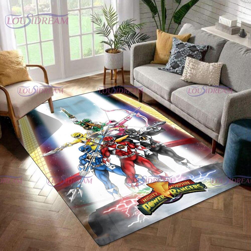 Area Dinosaur Power Popular Rangers Rug 3d Print Carpet Floor Mat Living Room Bedroom Decorate Large Area Carpet Kids Room Rug